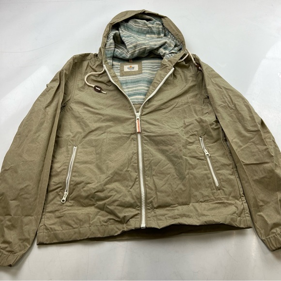 Marine Layer men’s beige zip up hooded jacket S L49-24 - Picture 2 of 5